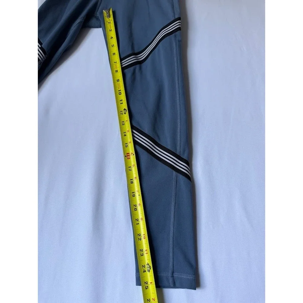 Adidas Climalite Leggings Women Large Blue Athletic High‎ Rise Stretch Training